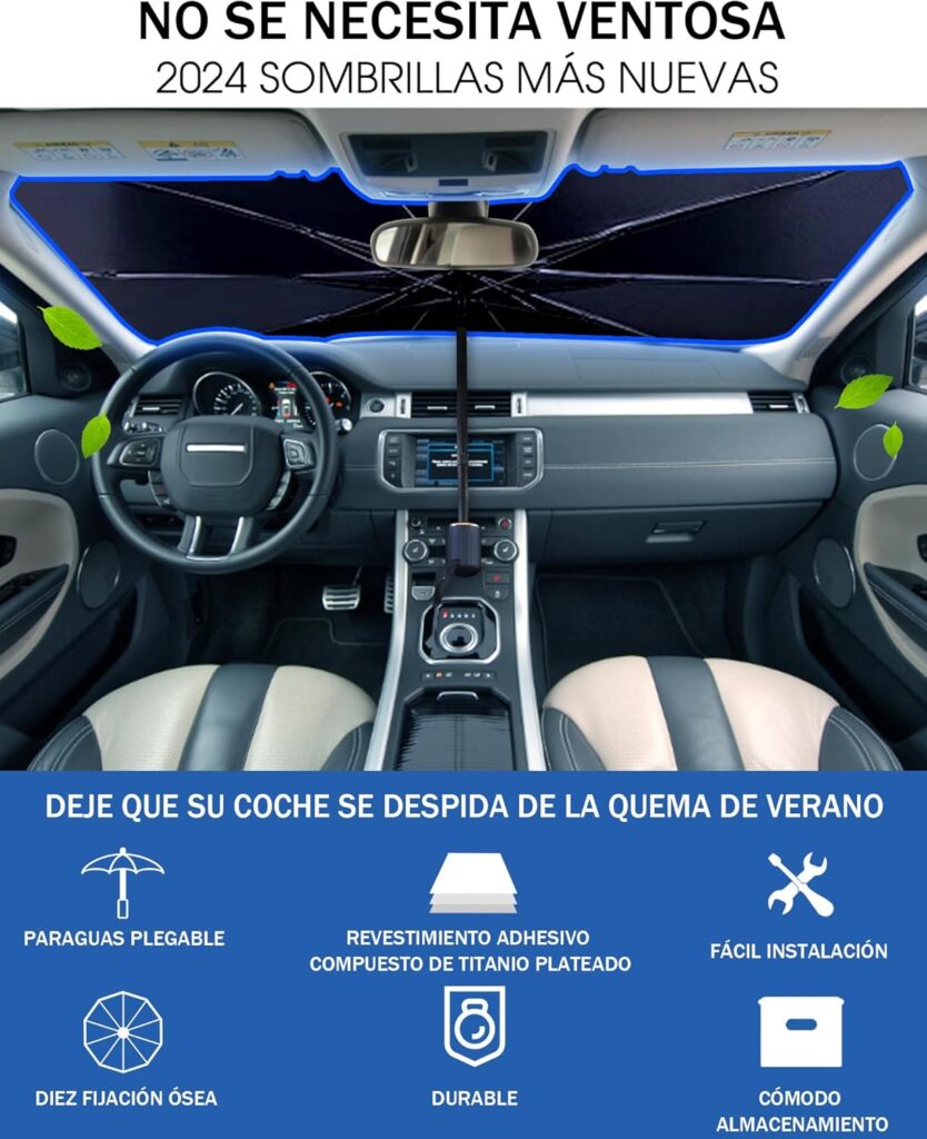 Paraguas Plegable para Coche resistente para calor y frio 