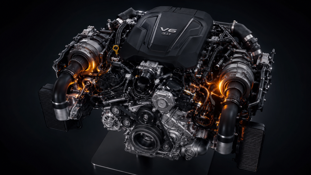 Motor V6 biturbo de 3.0 litros del nuevo Nissan Skyline, de
  hasta 450 CV
