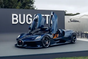 Hiperdeportivo bugatti-destrier streamliner de superficies escultóricas y altura mínima