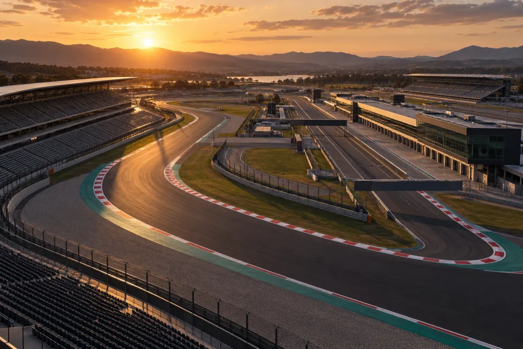 Circuito de Fórmula 1 antes de una carrera del tramo final de temporada